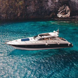 a small boat in a body of water